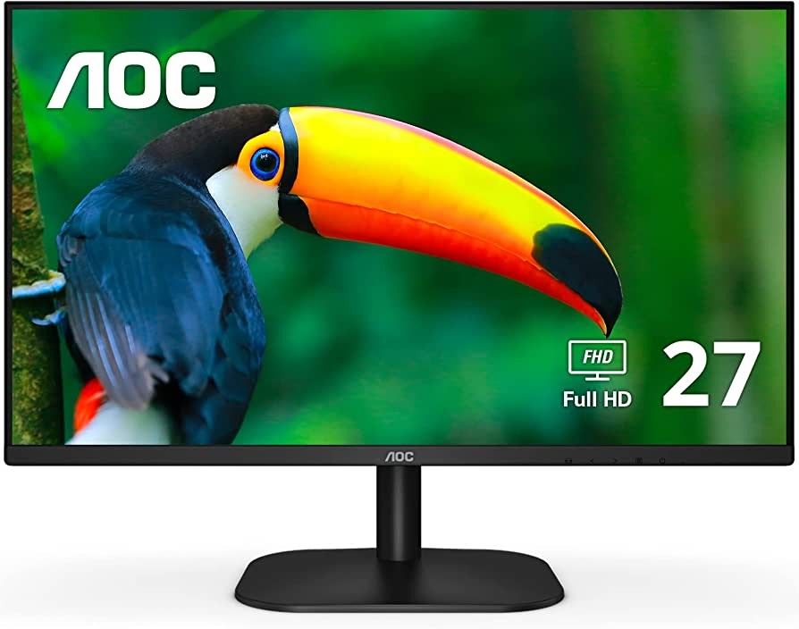 computadoras y laptops - MONITOR AOC 27 PULG. IPS , BORDERLESS (SIN BOLDES)1920X1080 75HZ, 16:9, VGA, HDM 1