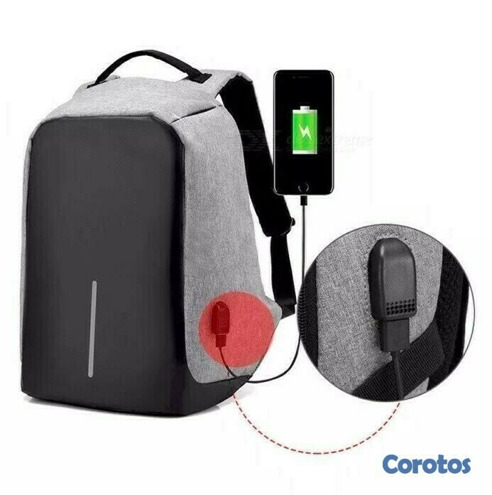 carteras y maletas - Mochila antirrobo impermeable con puerto de carga USB 1