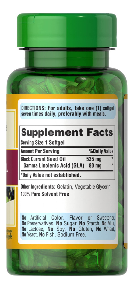 Salud y Equipamiento Médico - Aceite De Grosella Negra 535mg 100cap Puritan's Pride 2