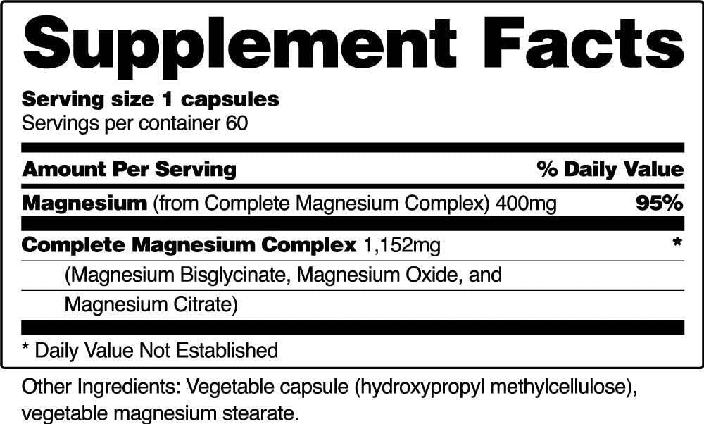 Salud y Equipamiento Médico - Complejo De Magnesio 60cap Snap 1