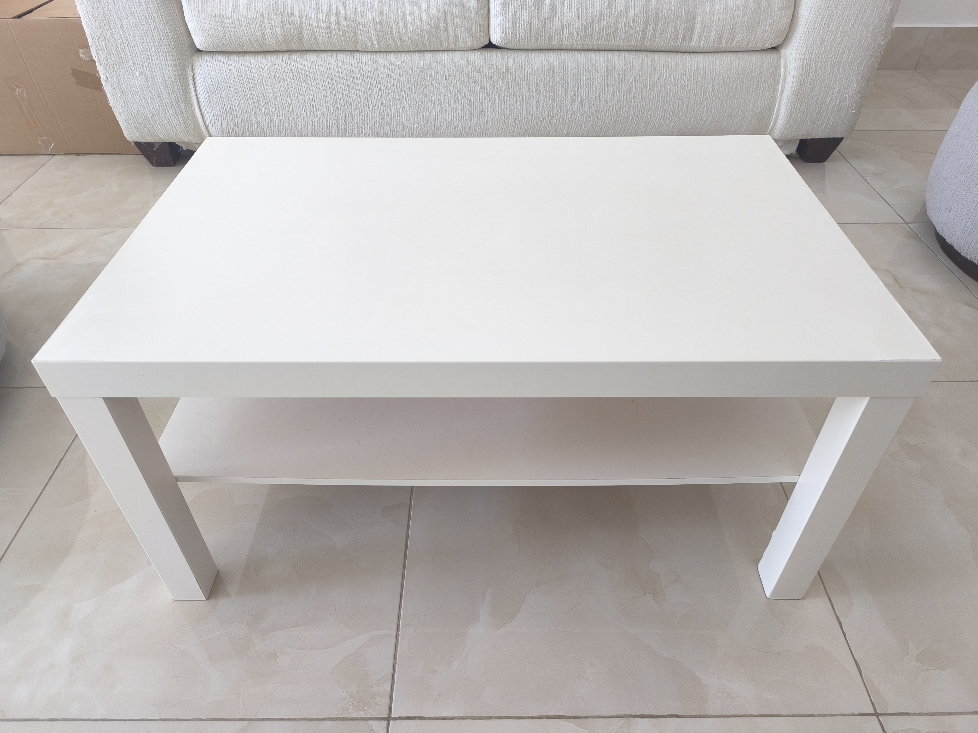 muebles y colchones - Mesa de centro blanca 