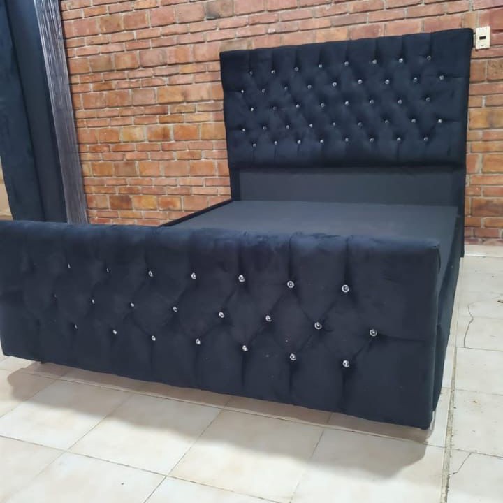 muebles y colchones - base de cama con espaldar  0