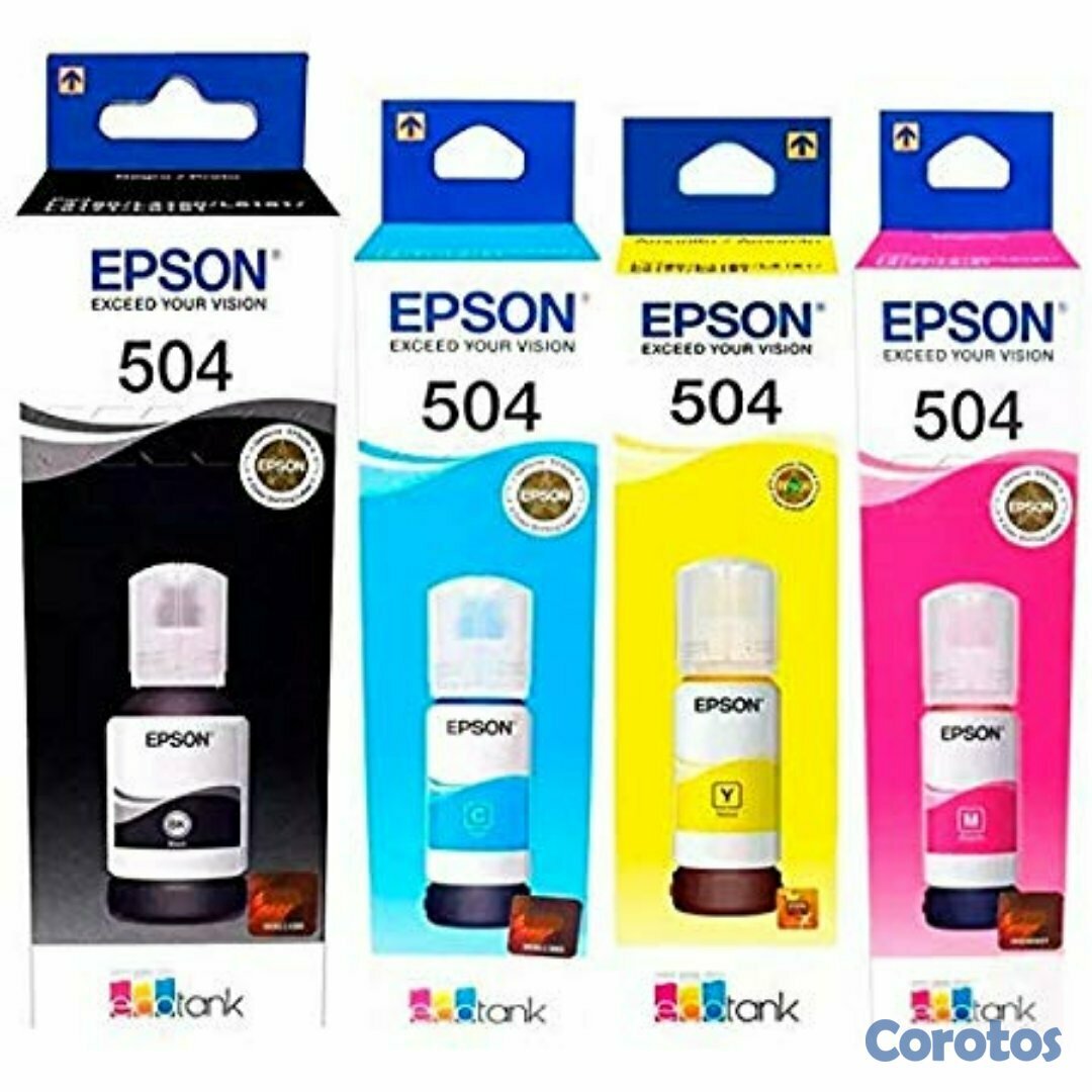 impresoras y scanners - BOTELLA DE TINTA EPSON ORIGINALES T504 PARA IMPRESORA L4150, L4160, L6161, L6171