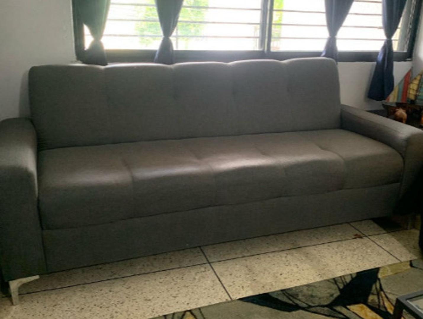 muebles y colchones - Sofá cama gris