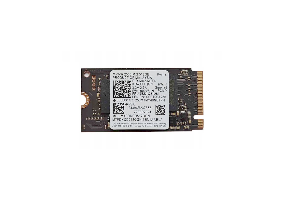computadoras y laptops - Disco Duro SSD M2 512GB 2242 Micron PCIE NVME M.2