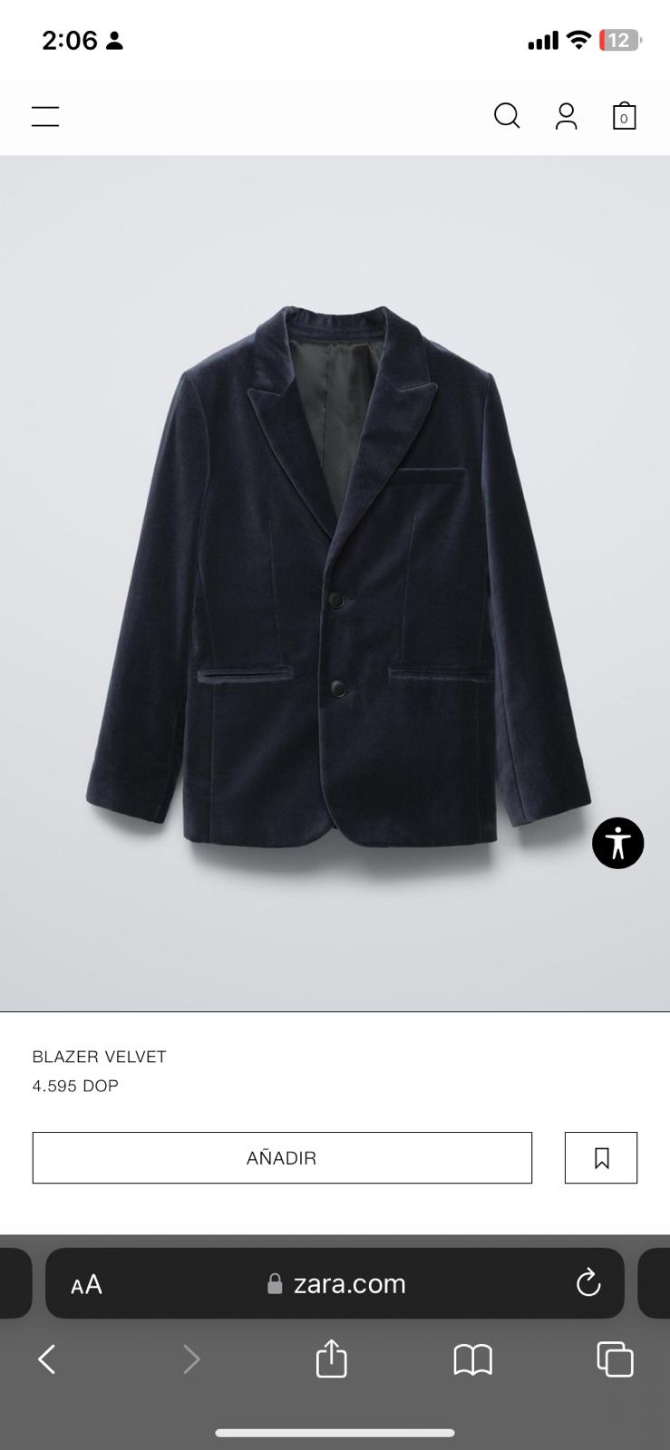 ropa y zapatos - Blazer/ Chaqueta Zara velvet size 4-5 5