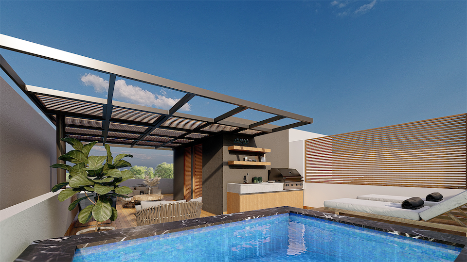 casas vacacionales y villas - Venta de villas en punta cana con jacuzzi incluido entrega marzo 2025 6