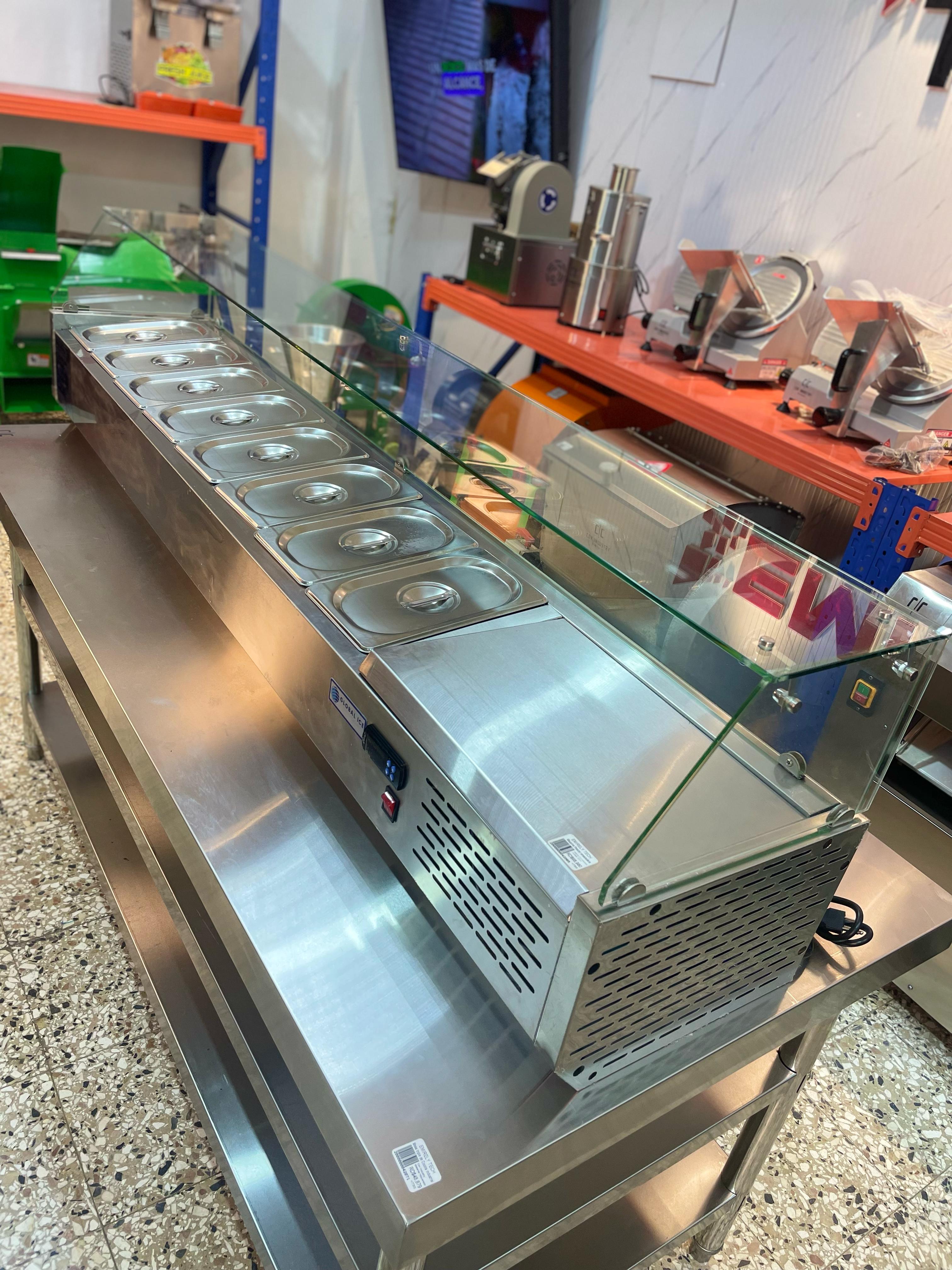 equipos profesionales - Ensaladera exhibidora vitrina fria barra ensaladas 9