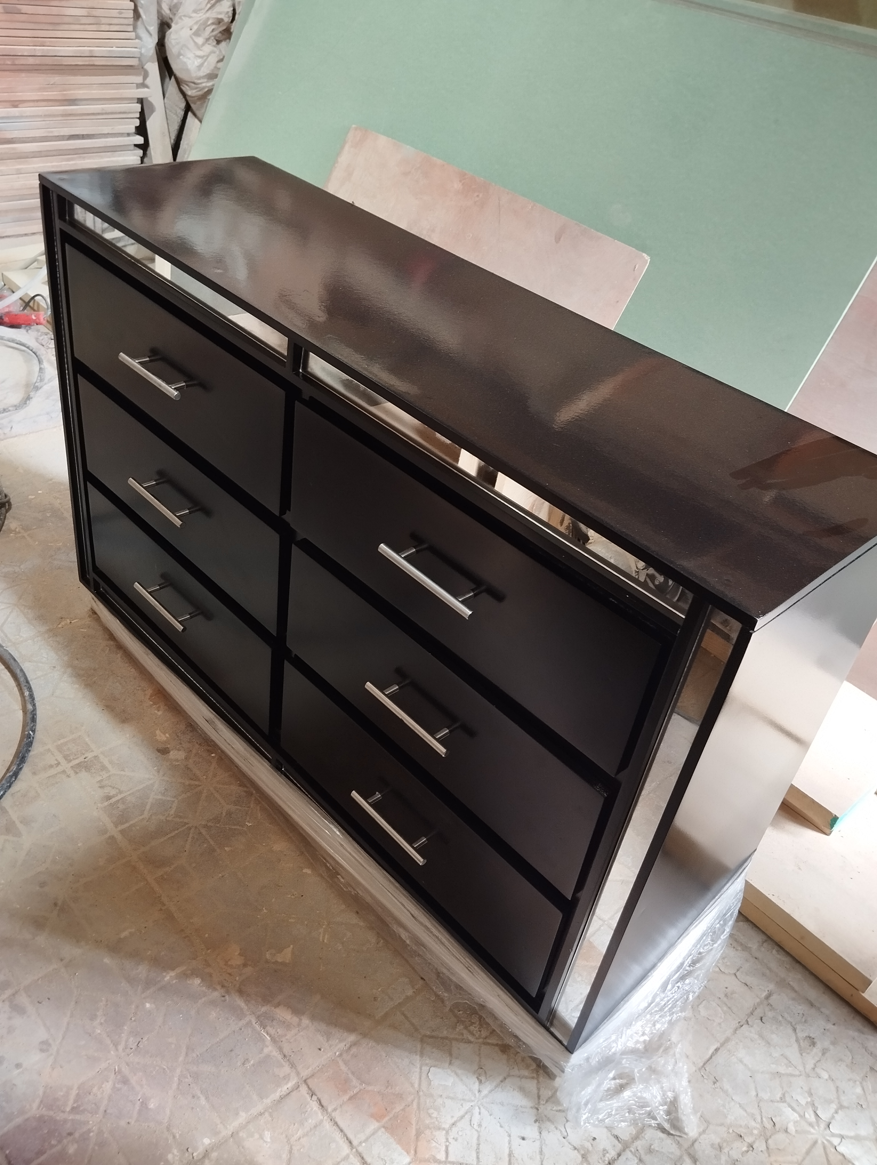 muebles y colchones - Gavetero negro 🖤 nuevo  0