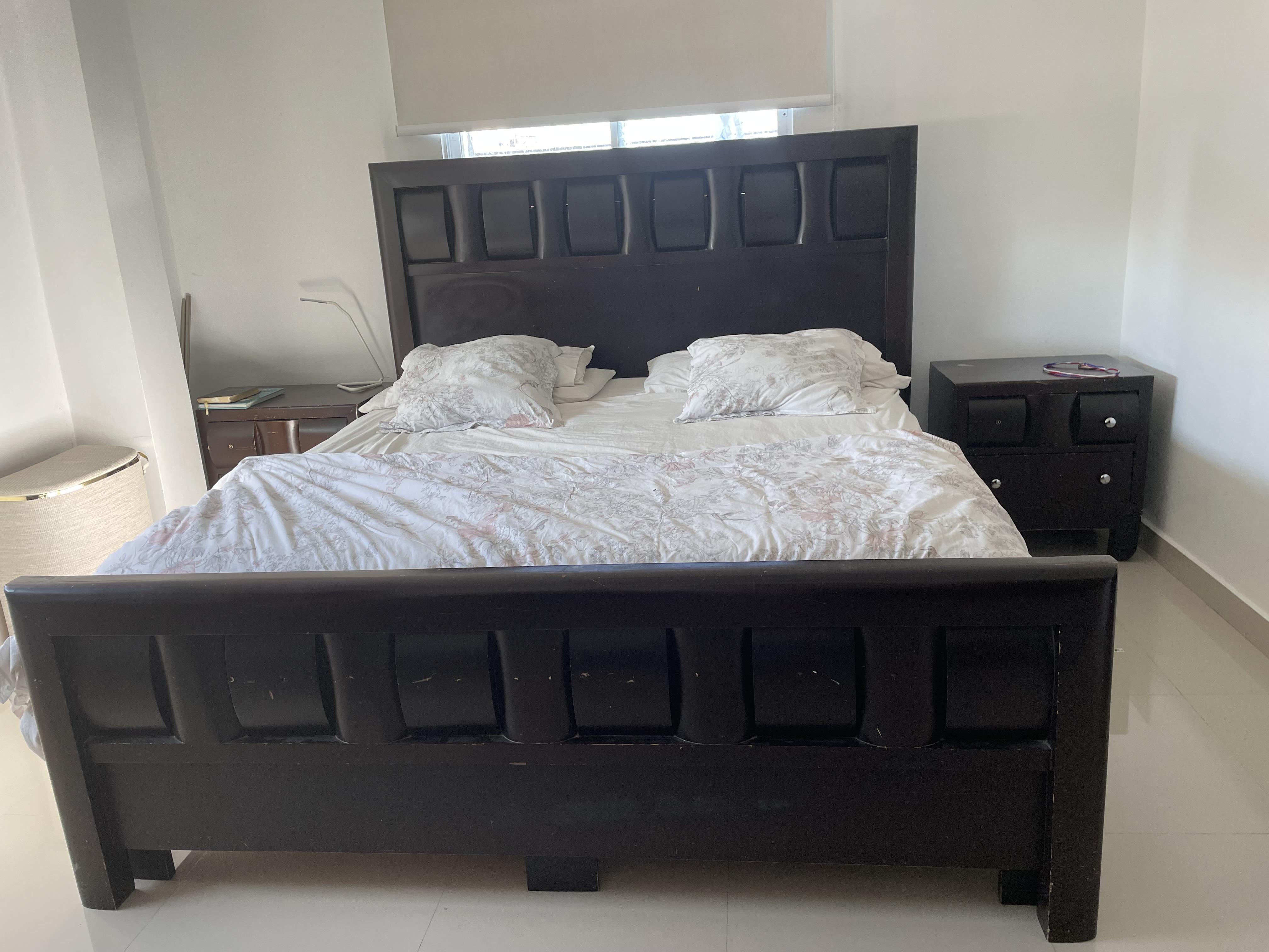 muebles y colchones - Juego de habitación king en caoba