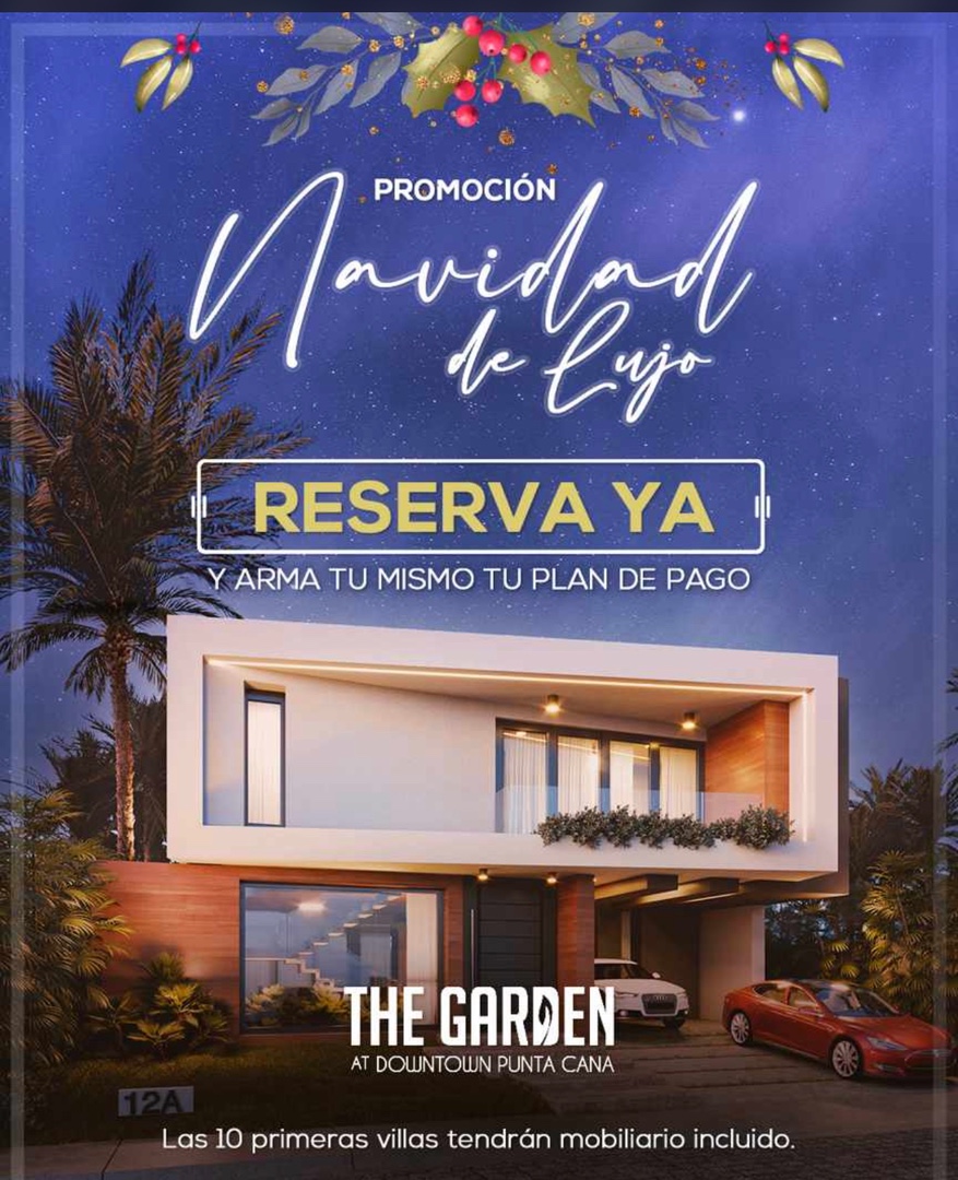 casas vacacionales y villas - Venta de villas de lujo con piscina  en Downtown punta cana zona turística  0