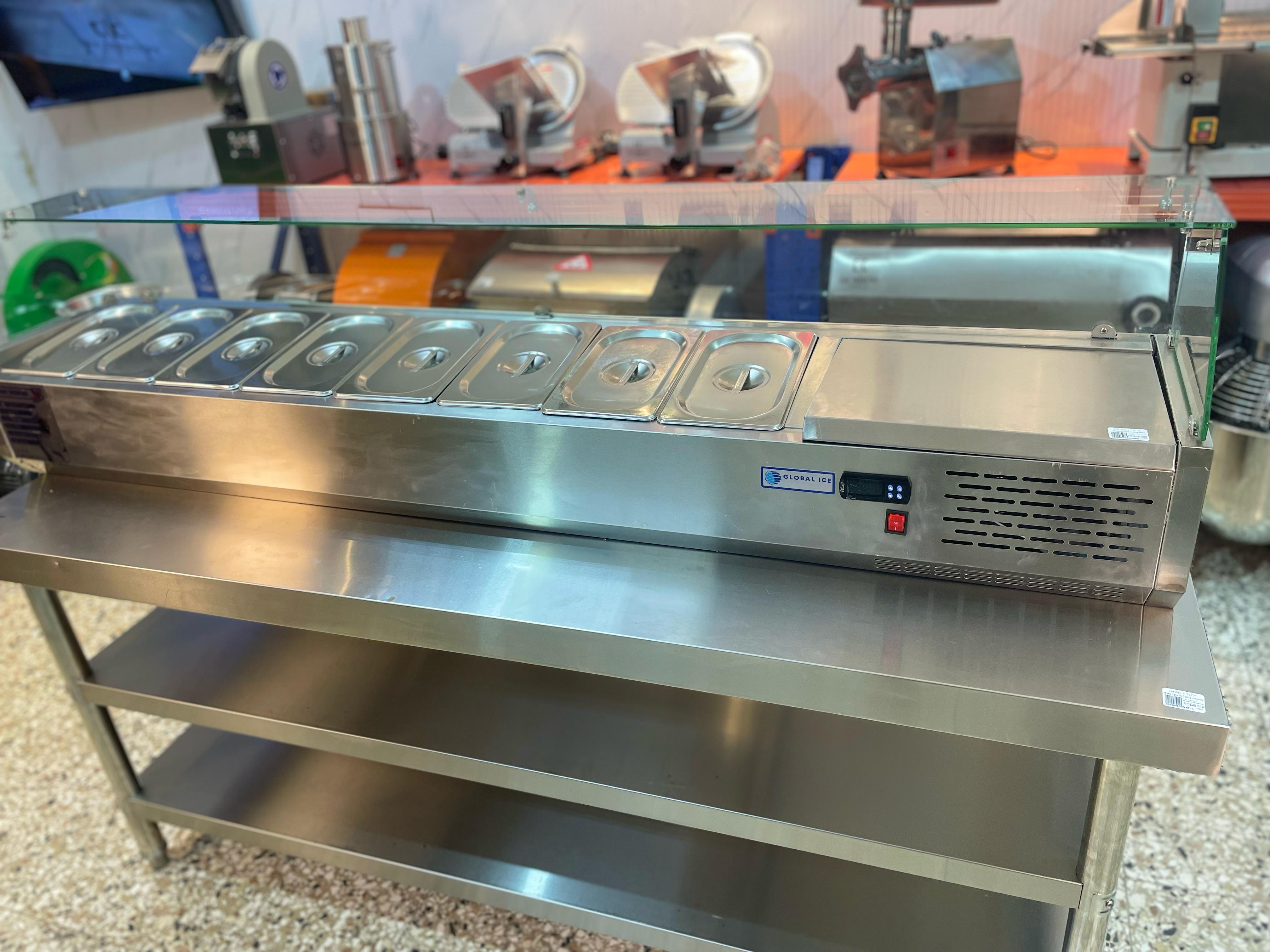 equipos profesionales - Ensaladera exhibidora vitrina fria barra ensaladas 6