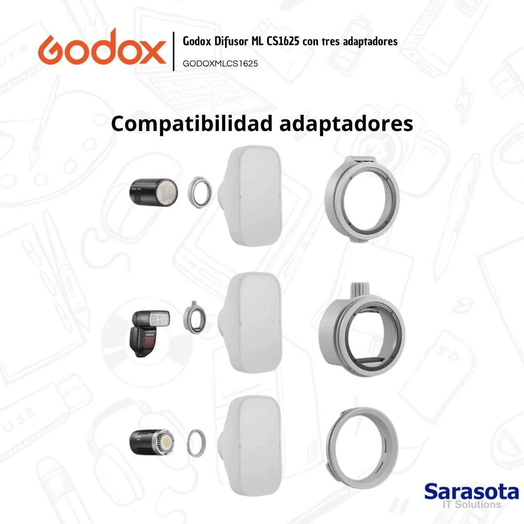 accesorios para electronica - Godox Difusor plegable ML-CS1625 3