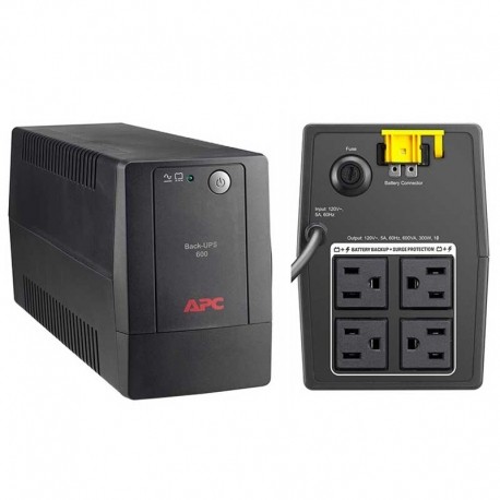 computadoras y laptops - UPS APC BACK-UPS, 0.6KVA(600VA), 300 WATTS,  BX600L-LM  0