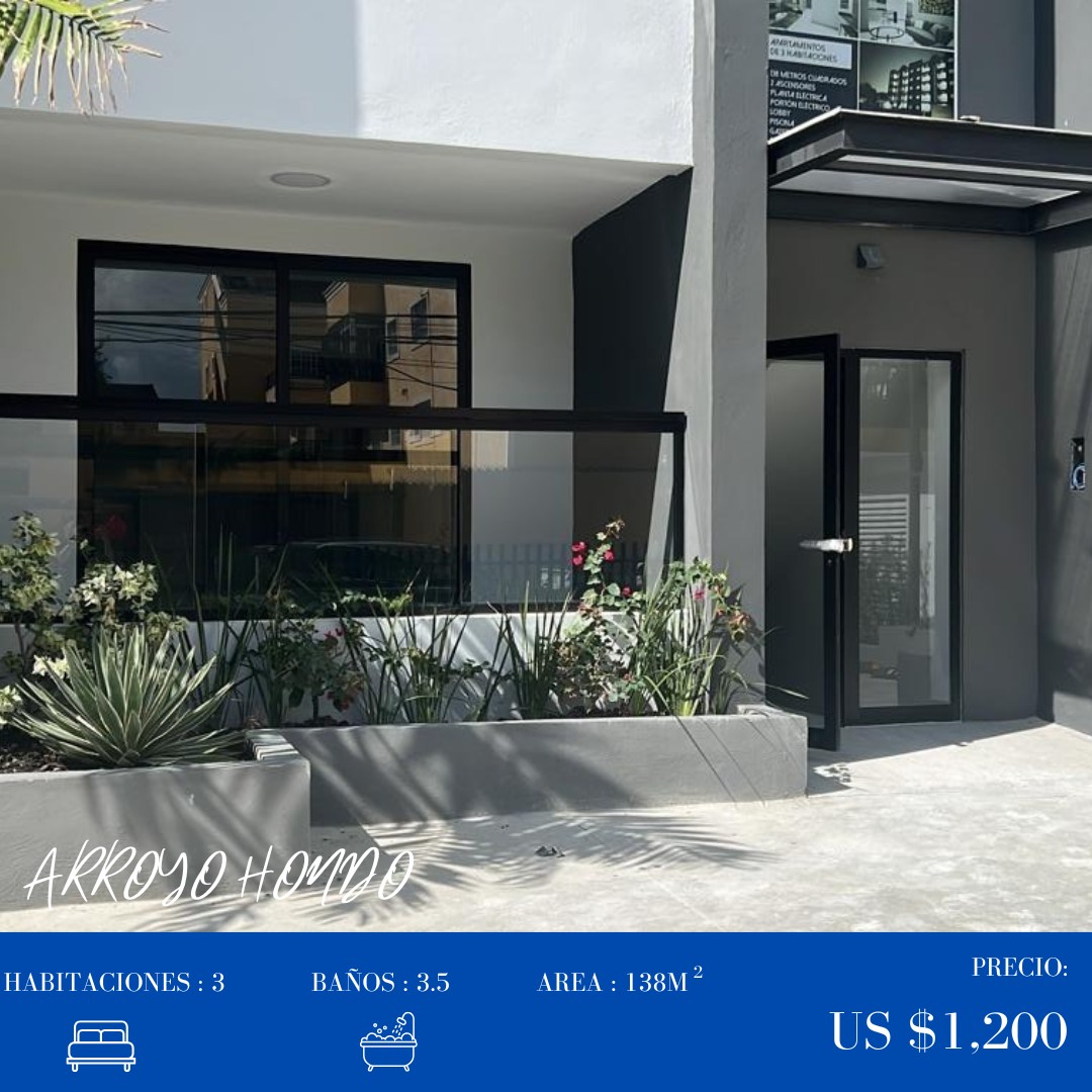 apartamentos - Casi nuevo y moderno apartamento en Arroyo Hondo 1