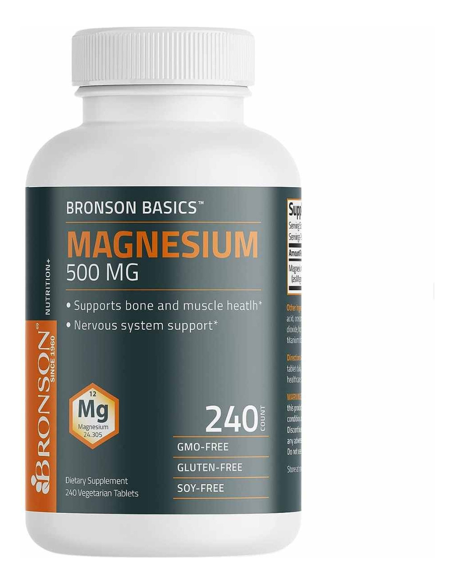 Salud y Equipamiento Médico - Magnesio 120 Capsulas Bronson