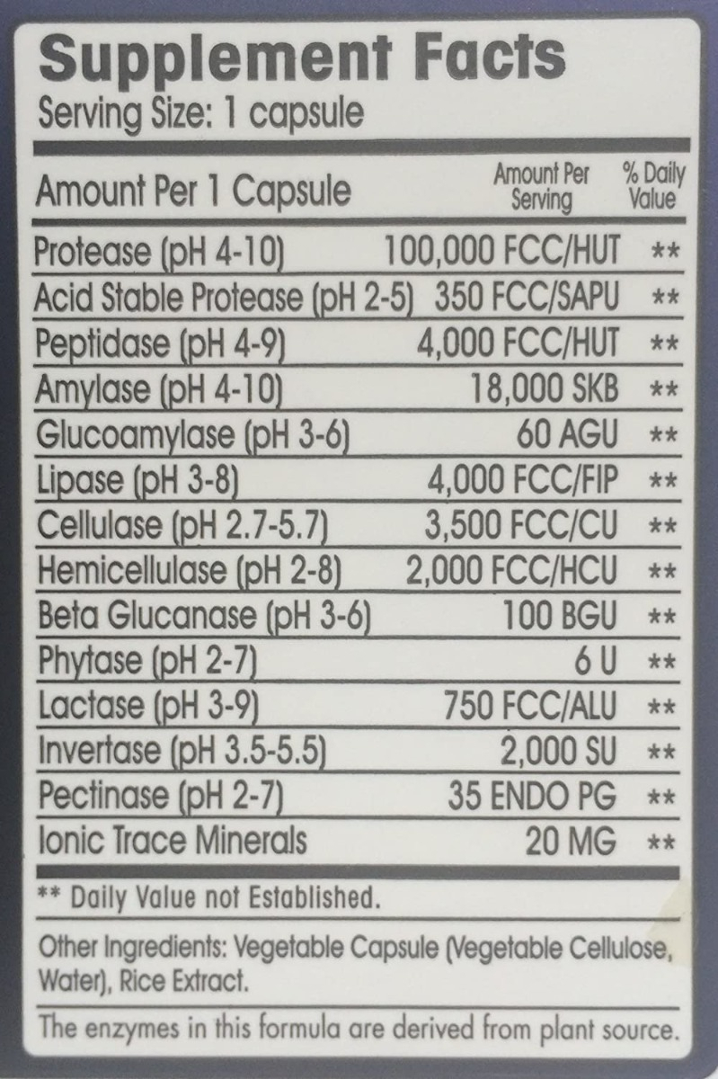 Salud y Equipamiento Médico - Enzimas Digestivas Allegany Nut 1