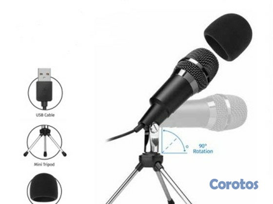 computadoras y laptops - MICROFONO USB  STREAMING DE FLUJO CONTINUO SLIDE OMNI-DIRECCIONAL, FRECUENCIA 30