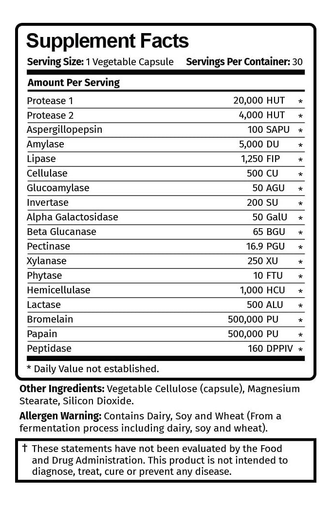 Salud y Equipamiento Médico - Enzimas Digestivas 30cap Vitami - - Unidad A $7827 1