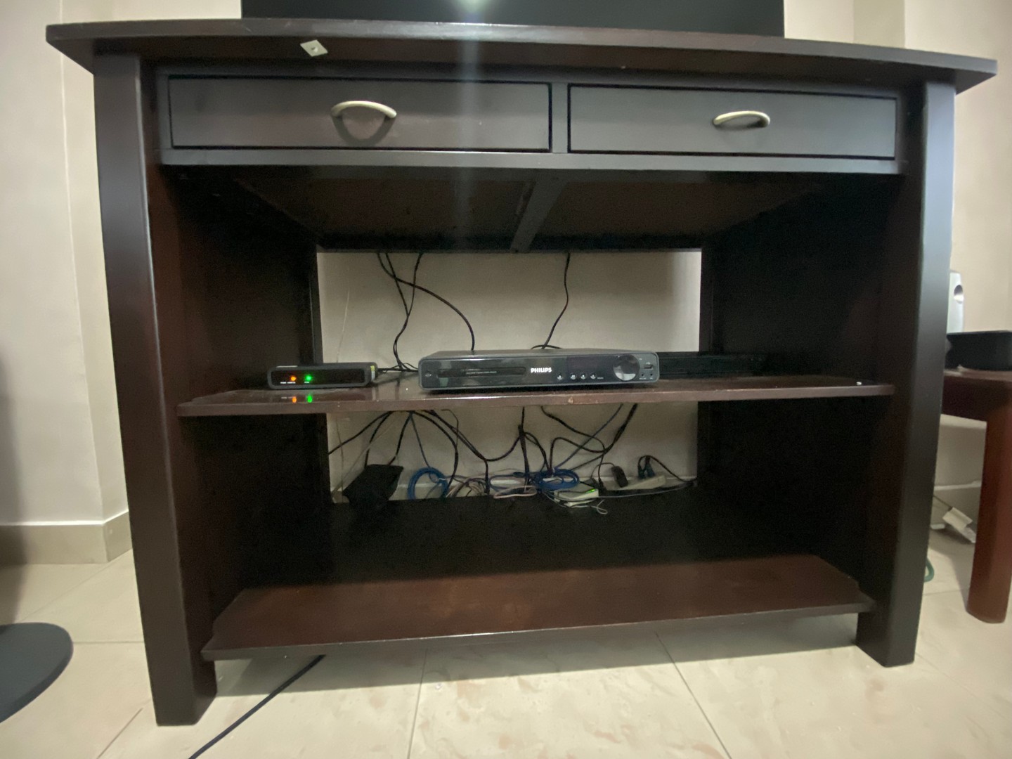 muebles y colchones - ELEGANTE MUEBLE MADERA PARA TV  0