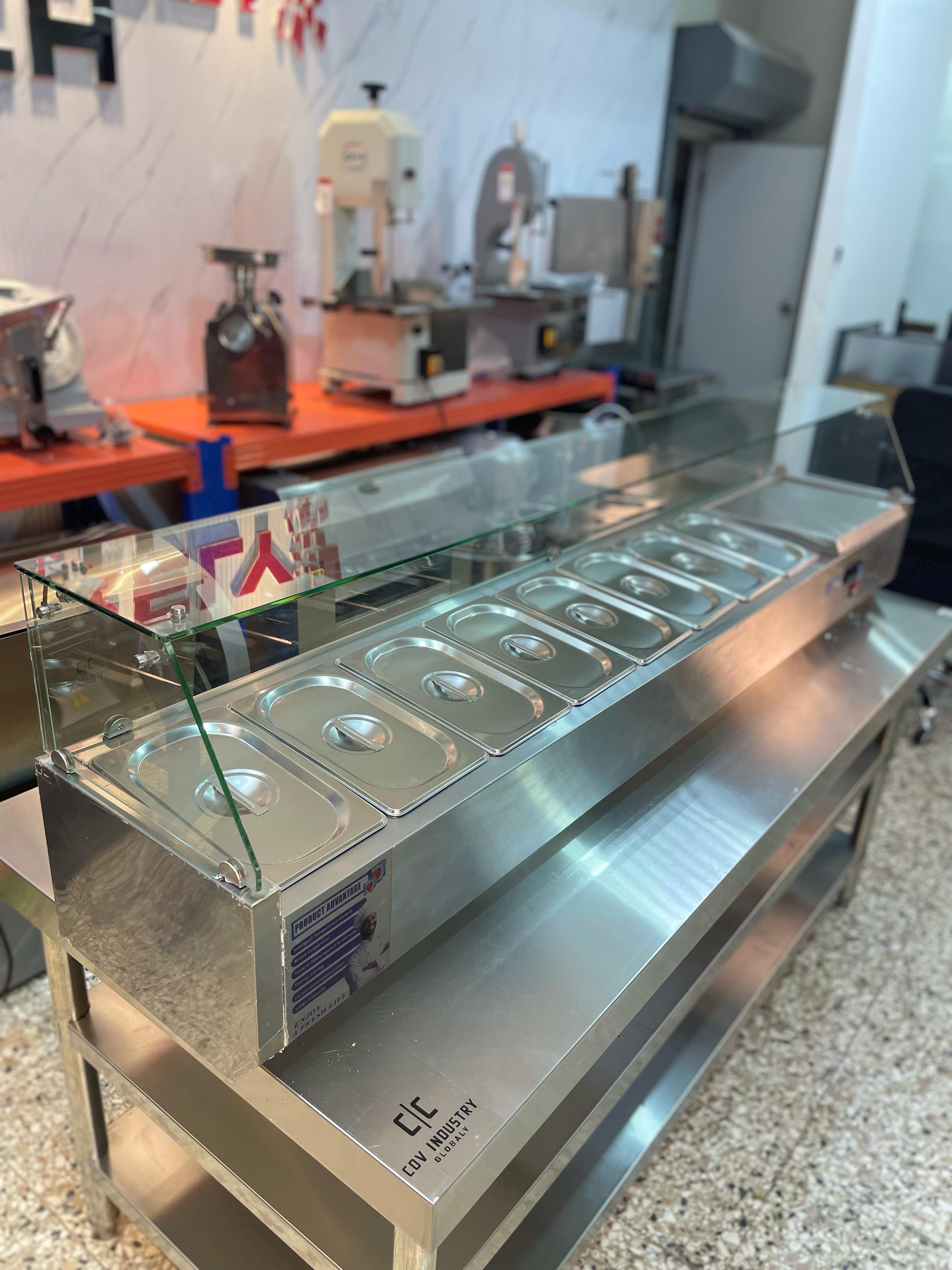 equipos profesionales - Ensaladera exhibidora vitrina fria barra ensaladas 7