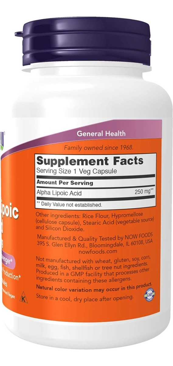 Salud y Equipamiento Médico - Now F Ácido Alfa Lipoico 120cap 1