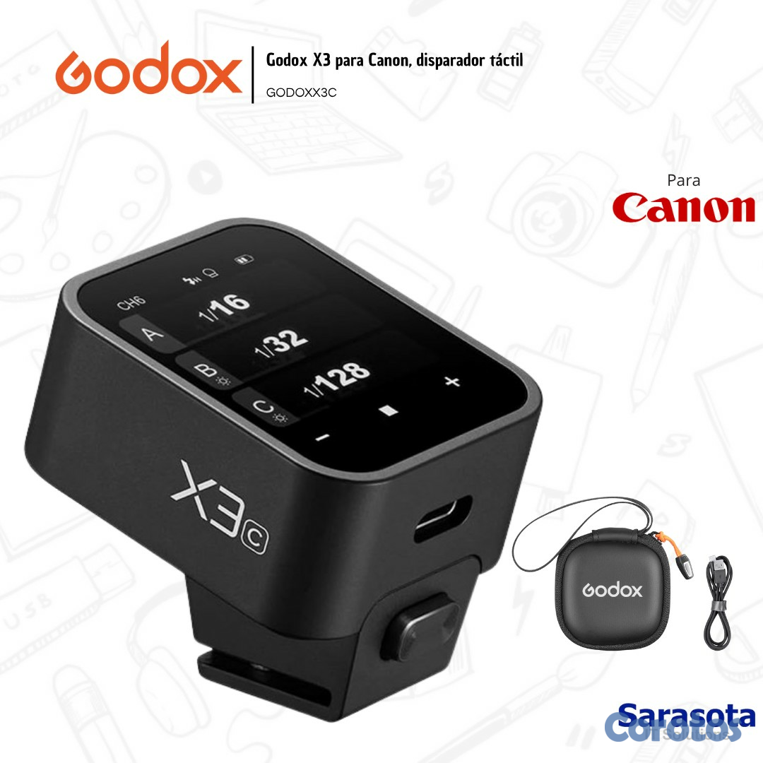 accesorios para electronica - Godox Disparador X3 para Canon Garantía 1 año  2