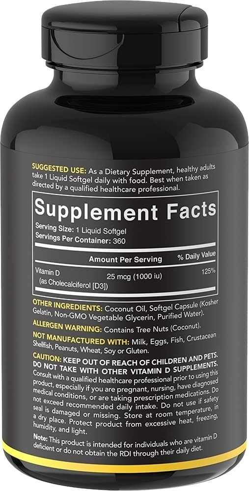 Salud y Equipamiento Médico - Vitamina D3 Sports Research - Unidad 1