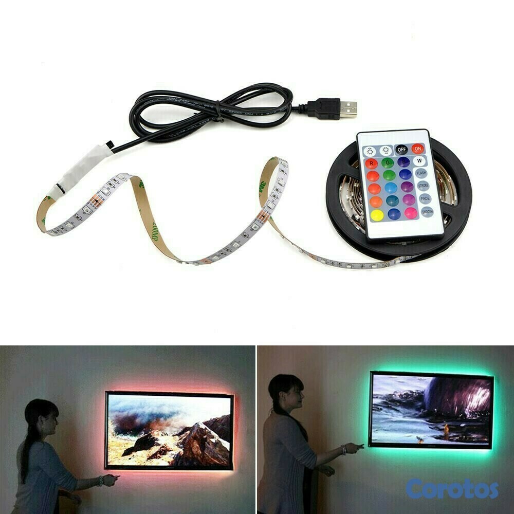 otros electronicos - Tiras LED RGB USB de 2 metros, ideal para TV 1