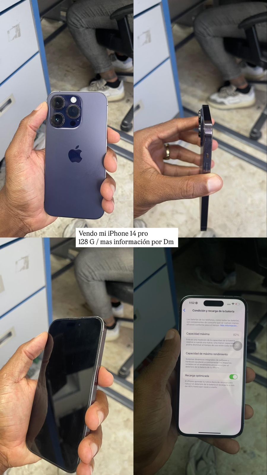 celulares y tabletas - Vendo iphone 14 Pro 5