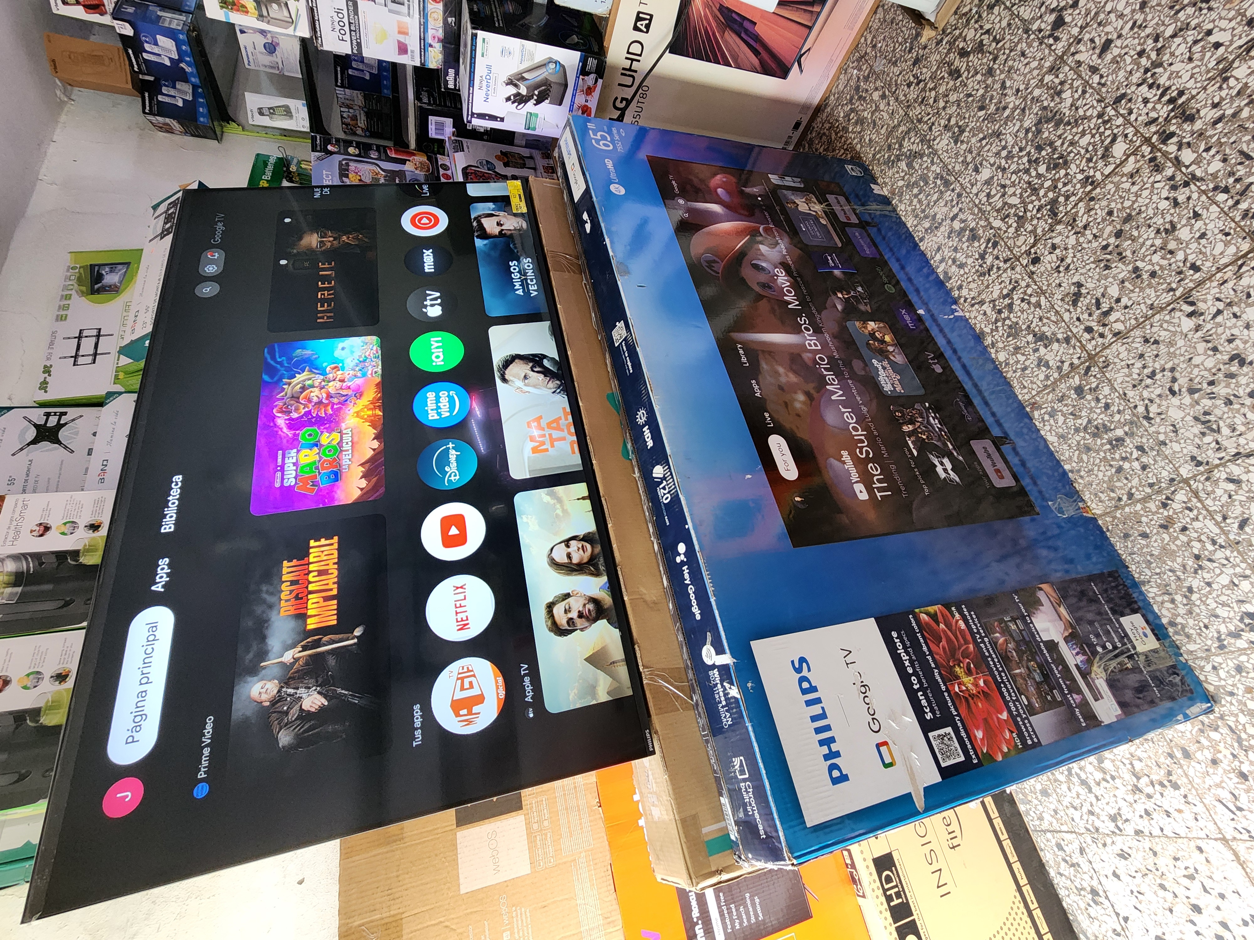 tv - smart tv 65" androidtv philips google 4k
 1