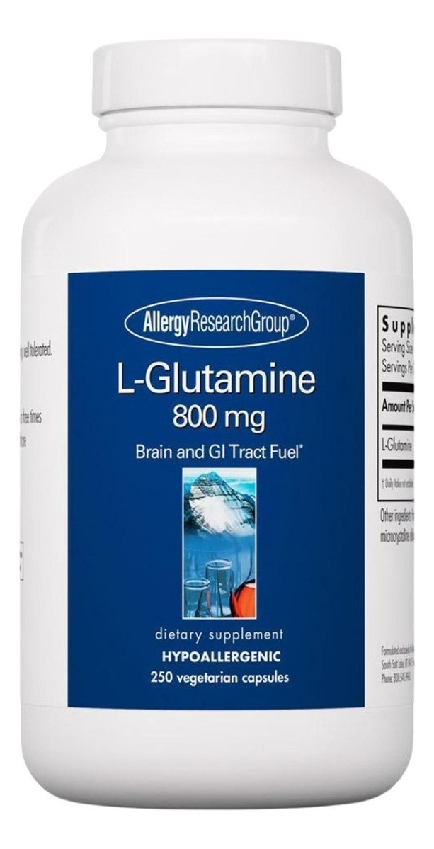 Salud y Equipamiento Médico - L-glutamina 800 Mg - 250 Caps - Un - Unidad A $2804