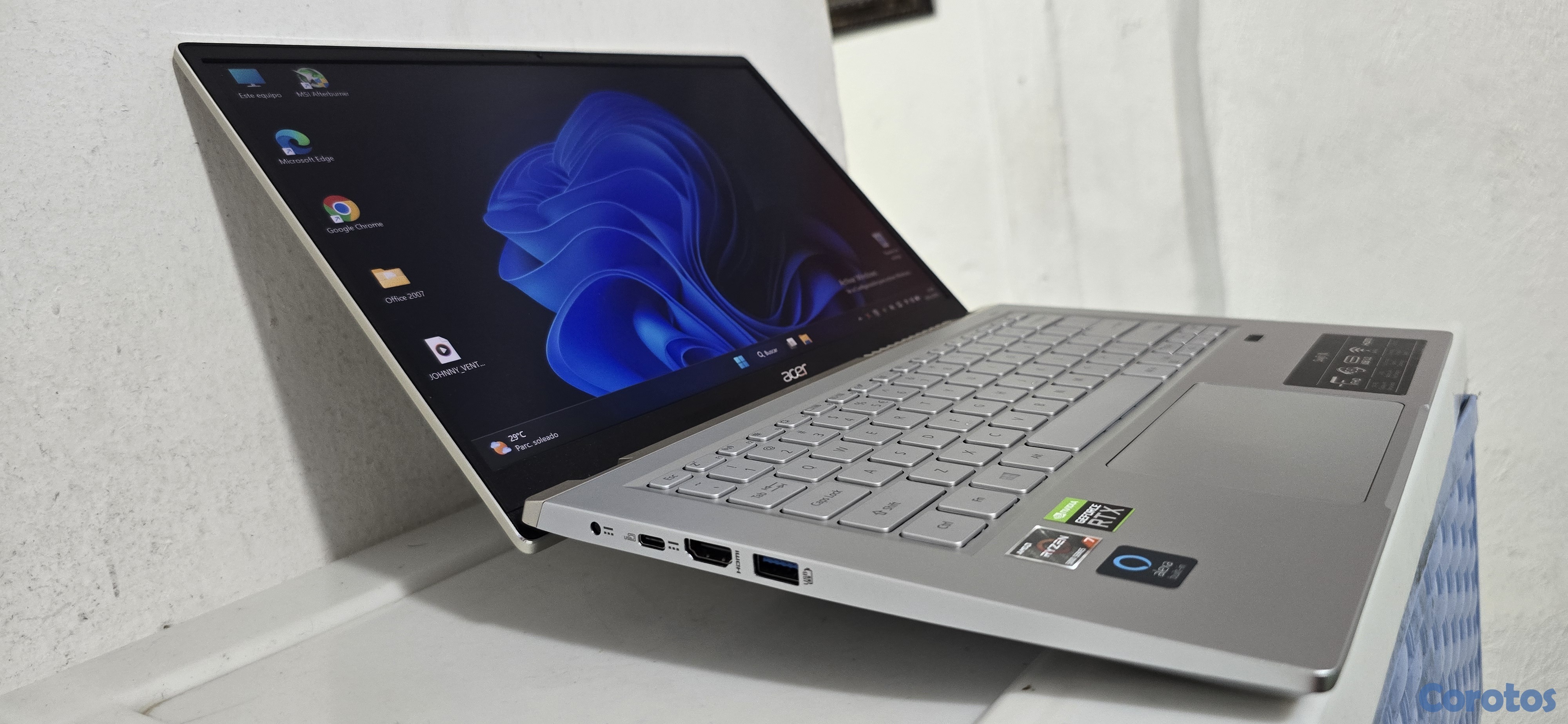 computadoras y laptops - acer Gamer 14 Pulg Ryzen 7 12th Ram 16gb Disco 512gb SSD Nvidea Rtx 3050Ti 4gb  2