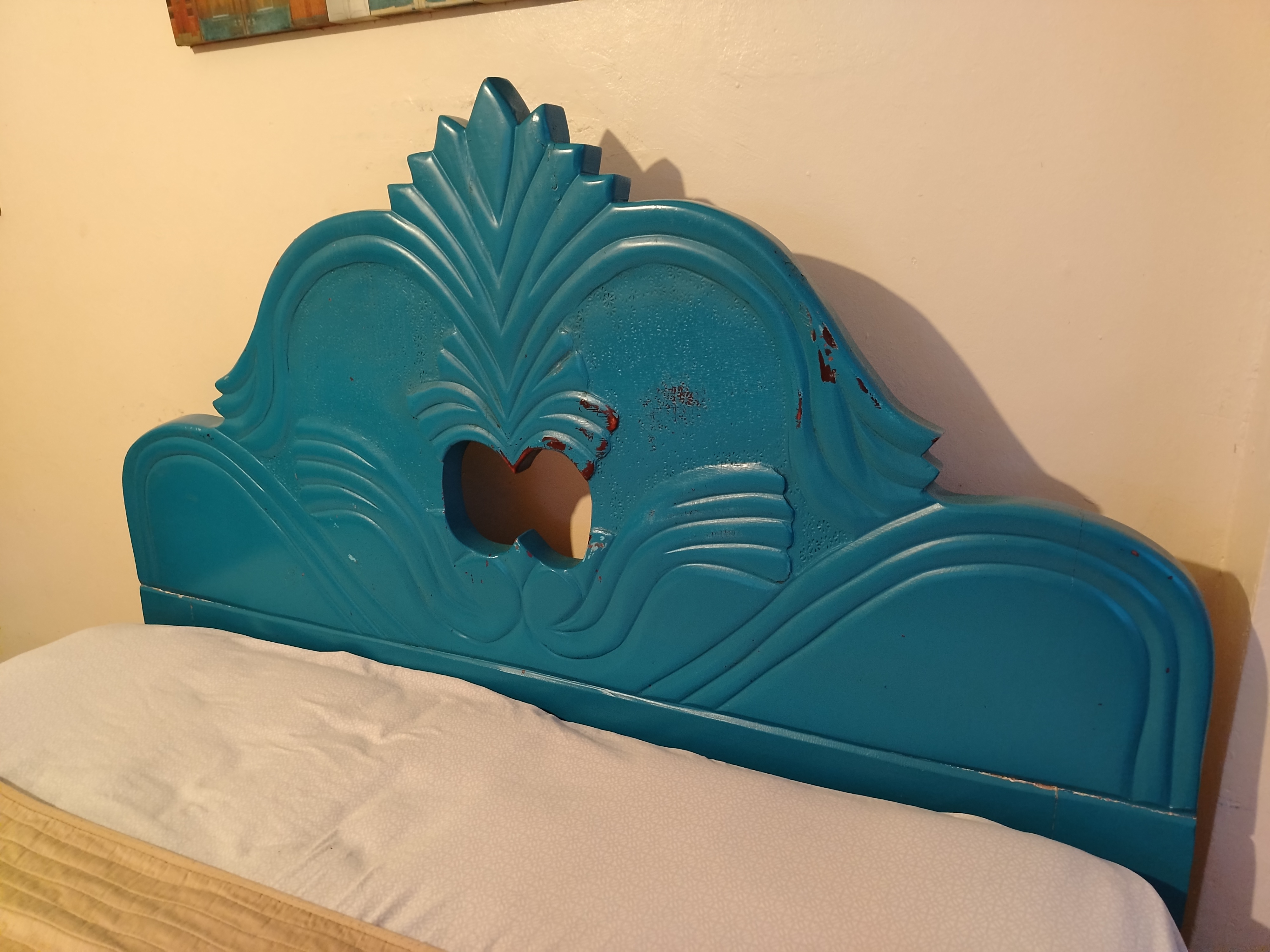 muebles y colchones - Espaldar de cama Queen pino tratado de 1ra