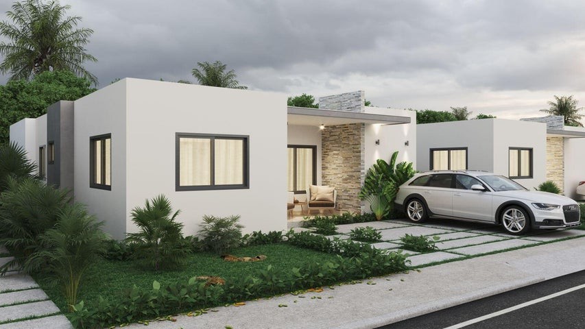 casas - Proyecto en venta Punta Cana #24-240 tres dormitorios, cancha, parque infantil.
 0