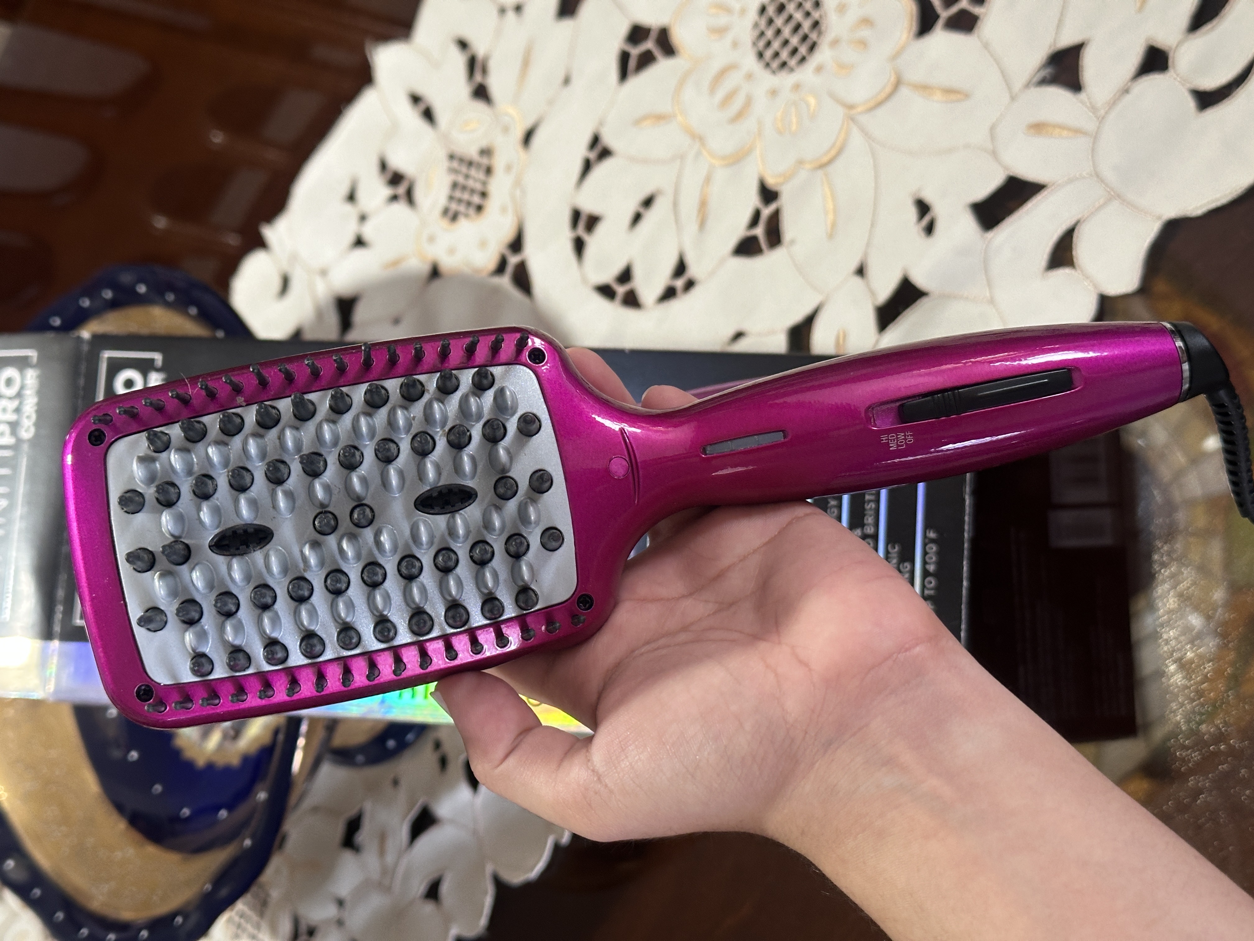 salud y belleza - Cepillo Alisador InfinitiPRO by Conair – Diamond Brilliance Hot Brush 5