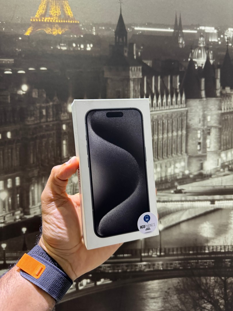 celulares y tabletas - IPHONE 15 PRO 128GB BLACK TITANIUM, SELLADO, DESBLOQUEADO 0