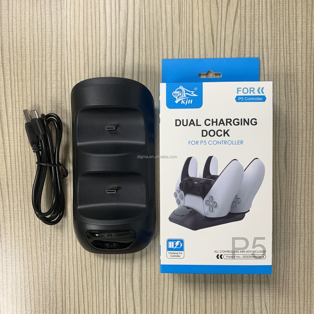 consolas y videojuegos - Cargador doble de controles Playstation p5 Cargar 2 controles al mismo tiempo 7