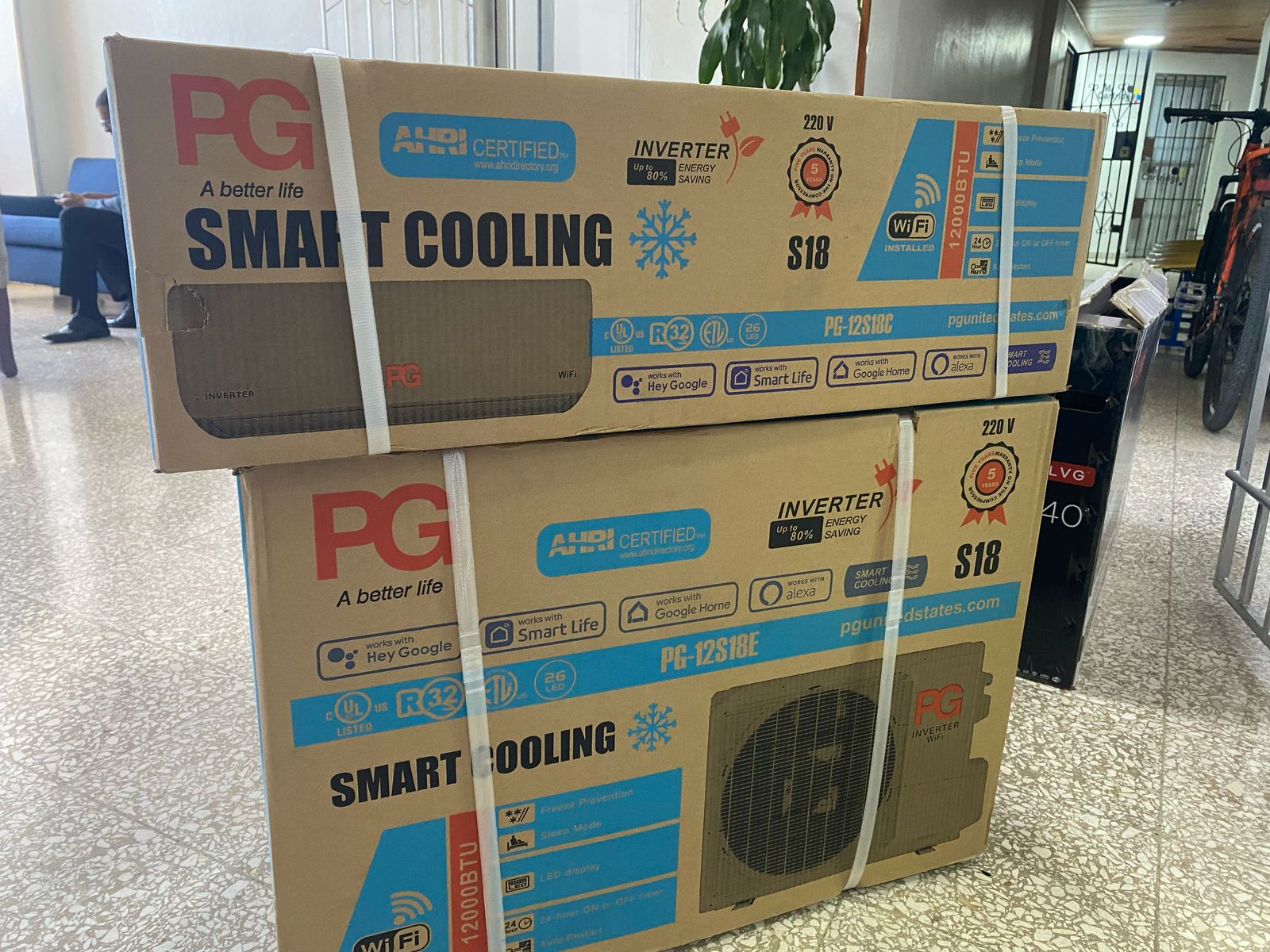 aires acondicionados y abanicos - AIRE ACONDICIONADO MARCA PG EFICIENCIA 18 
