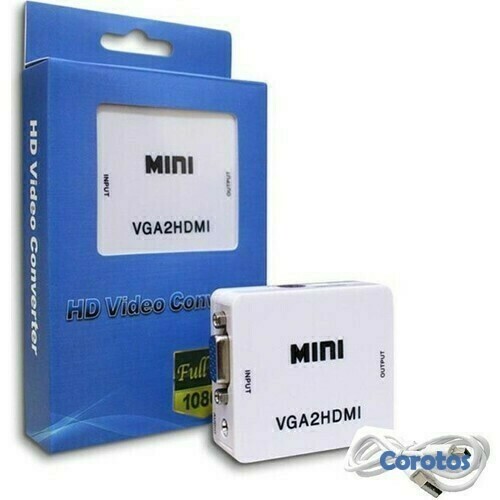 otros electronicos - Convertidor adaptador de VGA a HDMI 5