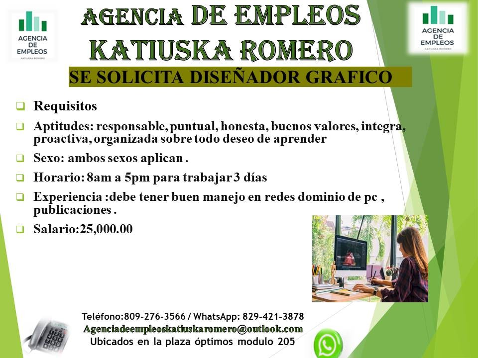 empleos disponibles - se solicita un diseñador grafico  0