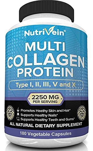 Salud y Equipamiento Médico - Multicolageno De 2250 Mg 180 Cap De Colageno Nutrivein 3
