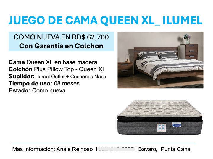 muebles y colchones - JUEGO DE CAMA QUEEN XL  0