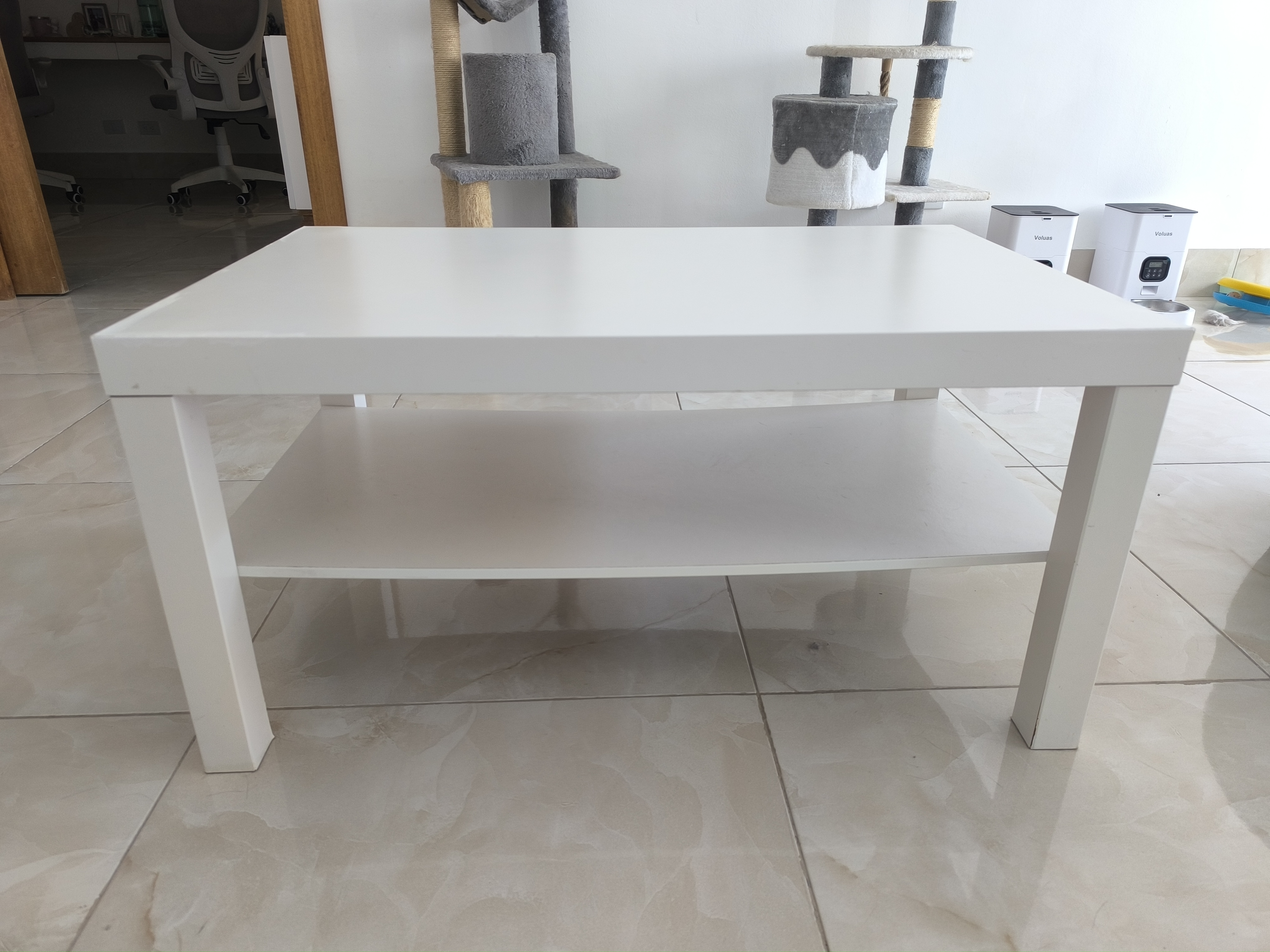 muebles y colchones - Mesa de centro blanca  1