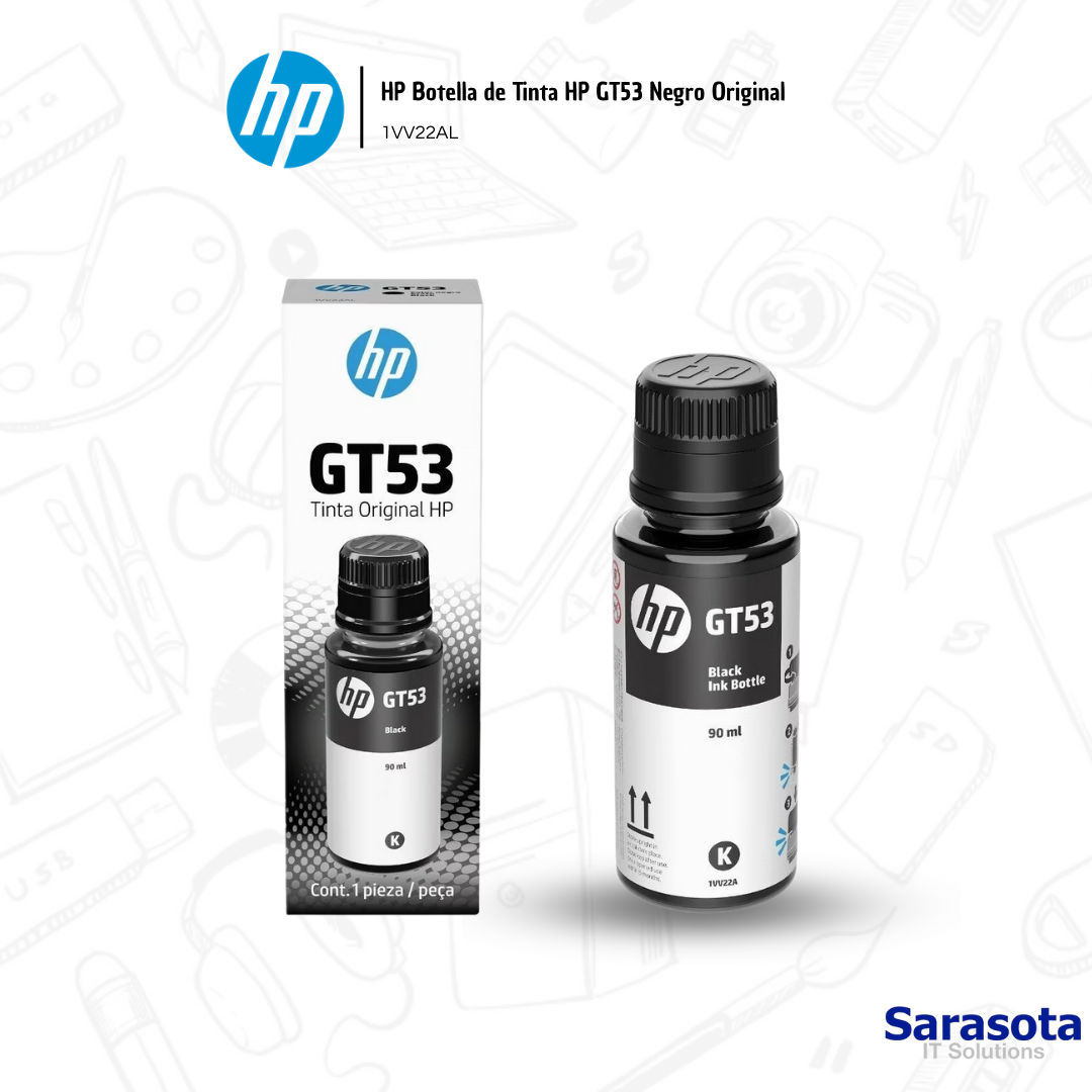 impresoras y scanners - HP Botella de Tinta HP GT53 Negro Original