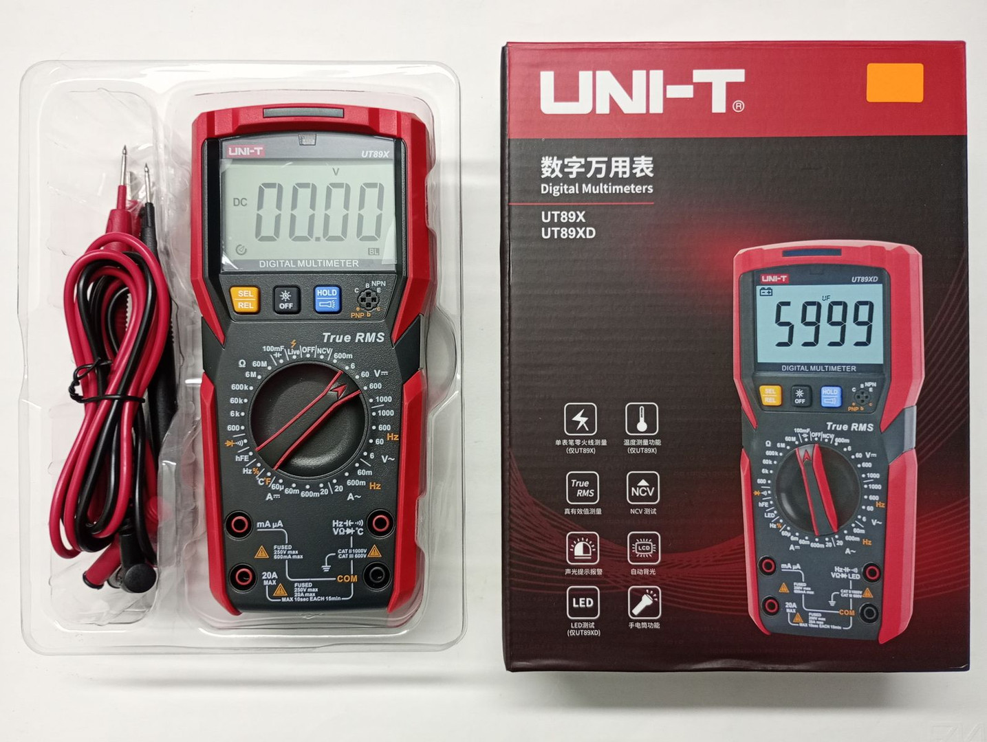 equipos profesionales - Multimetro Uni-T UT89X True RMS AC DC Ohmmeter Temperature NCV 0