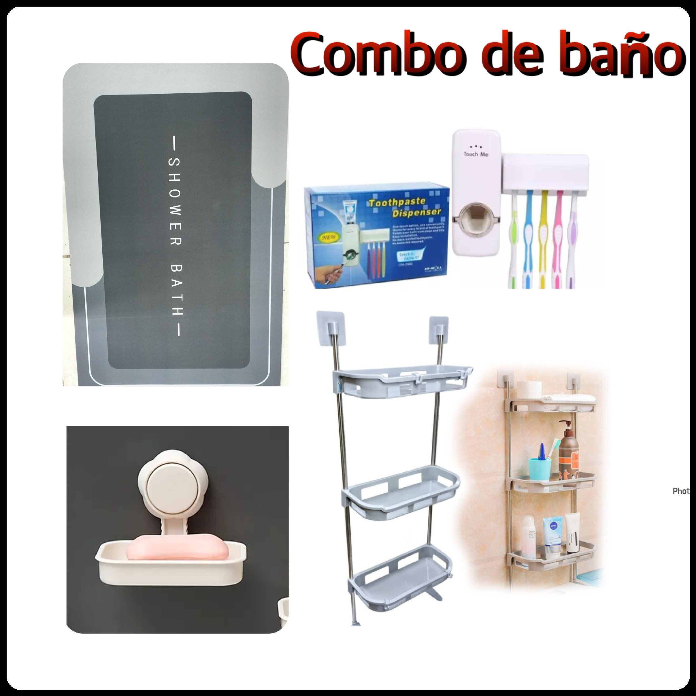 decoración y accesorios - Combo de baño completo con envío GRATIS por la compra del combo  0