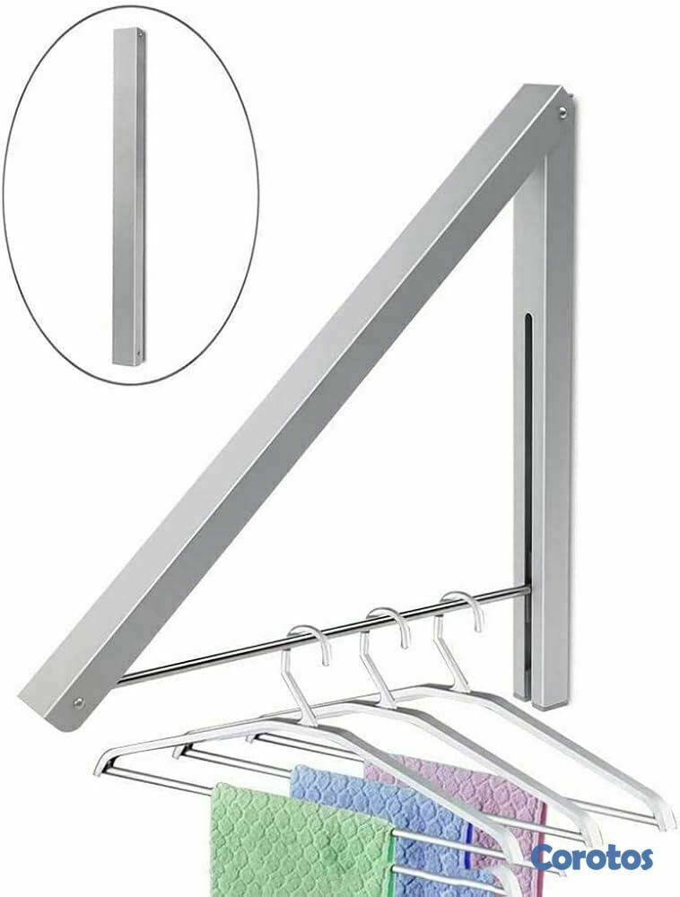 decoración y accesorios - TENDEDERO PERCHERO RETRACTIL IDEAL PARA ROPA  3