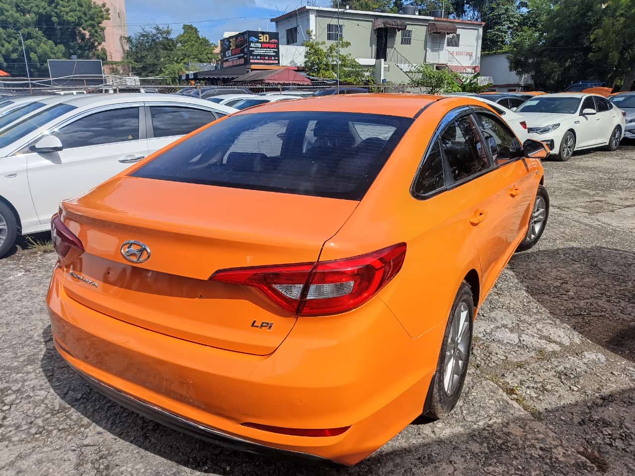carros - HYUNDAI SONATA LF 2018 NARANJA 4