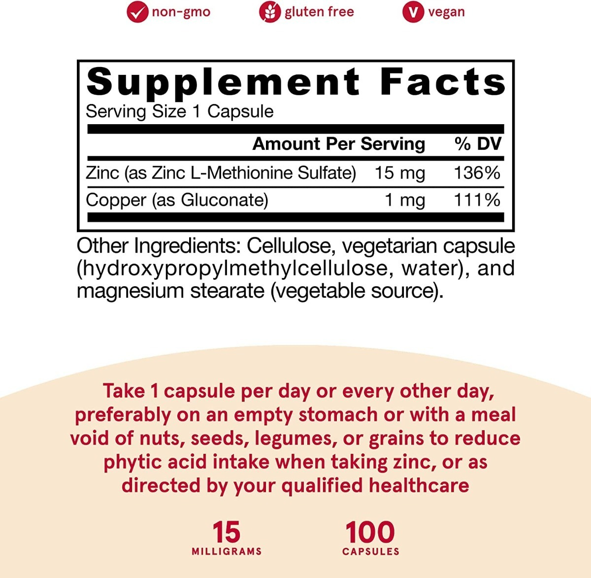 Salud y Equipamiento Médico - Zinc 100 Cap Jarrow Formulas - Unidad 2